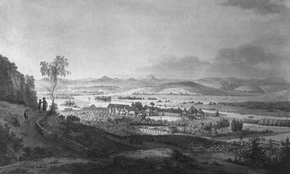 Vue du château et du jardin de Pillnitz